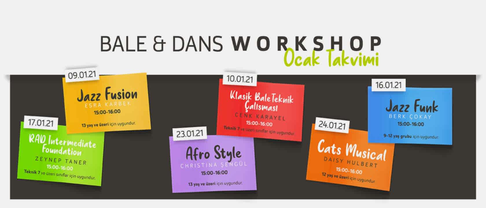 Online Bale ve Dans Workshop - Ocak Programı